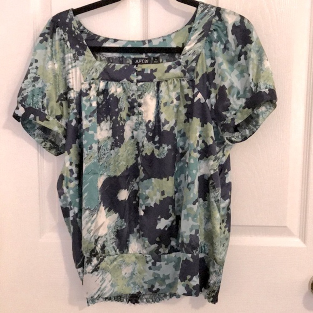 Apt. 9 Geometric Print Flutter Sleeve Top, Size M… - image 2